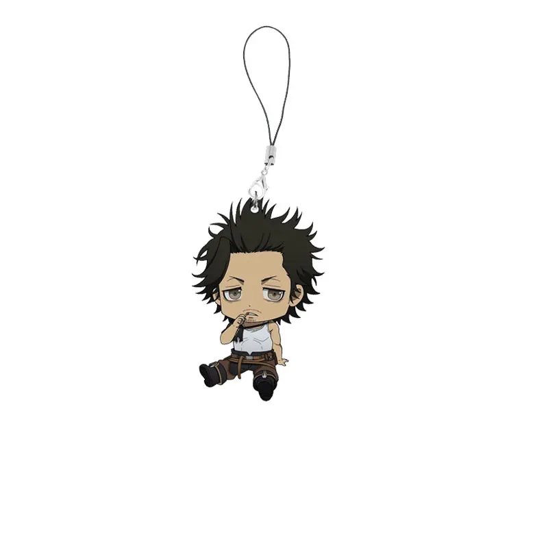 Anime Zwarte Klaver Telefoon Charme Sleutelhanger Acryl Zwarte Klaver Kleine Mobiele Telefoon Ketting Sleutelhanger Accessoires Fans Geschenken