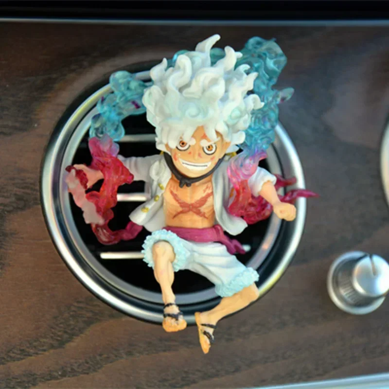 Anime One Piece Luffy Sun God Car Air Outlet Fragrance Decoration Nica Luffy Zoro Nami Action Figure Model Car Ornamen Kids Gift