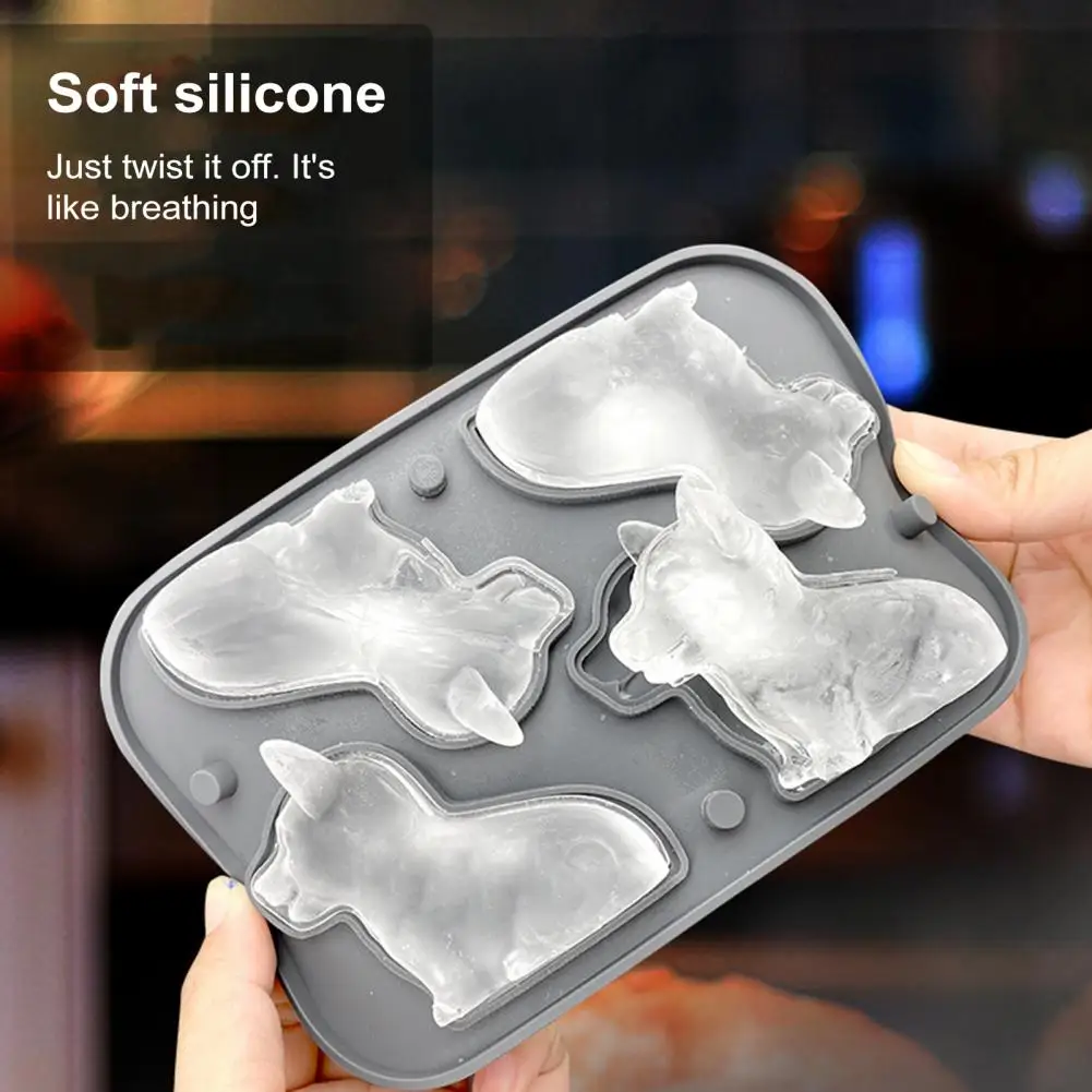 Corgi Ice Cube Molds Fun Dog Shaped Silicone Ice Cube Trays Whiskey Cocktails Bourbon