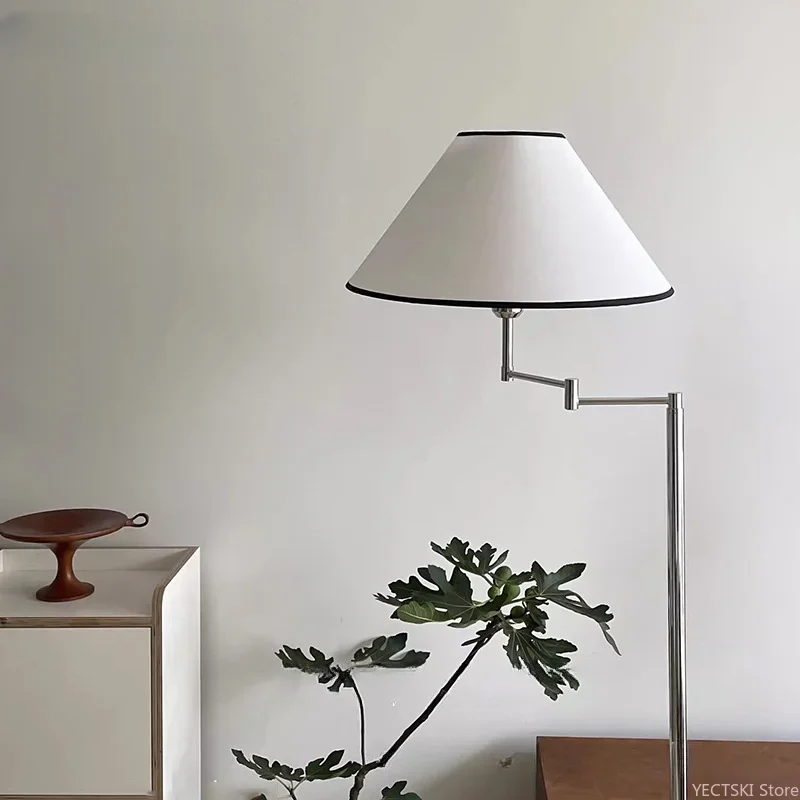 

GHJUYIOL Living room floor lamp, Korean style minimalist modern atmosphere lamp, studio adjustable bedroom bedside lamp