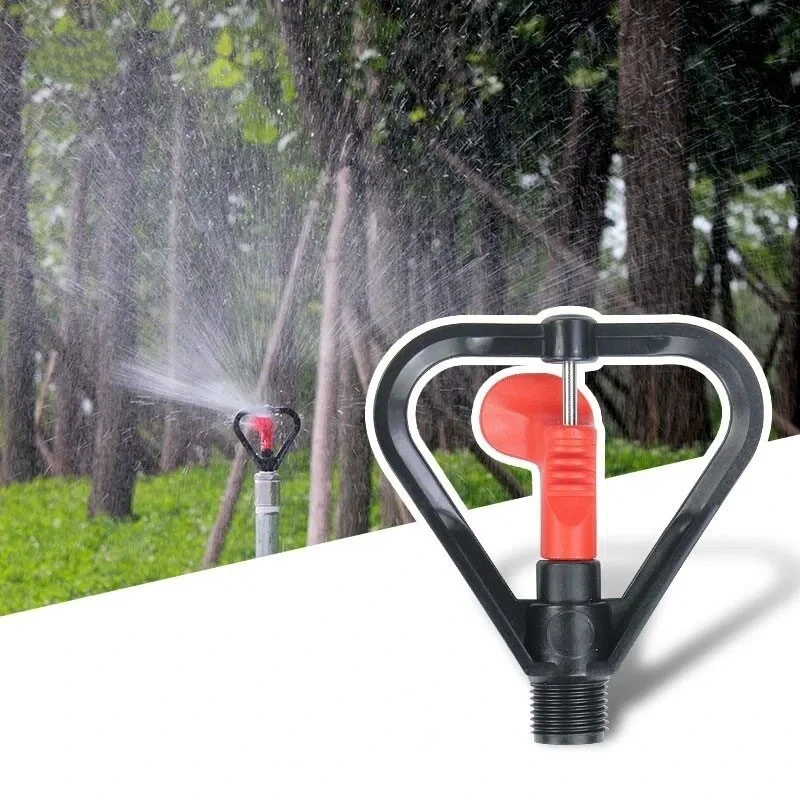 5 unidades 360 °   Aspersor rotativo de 1/2 ", bico de espalhamento de rosca macho para jardim, gramado, agricultura, irrigação, ferramenta de jardinagem