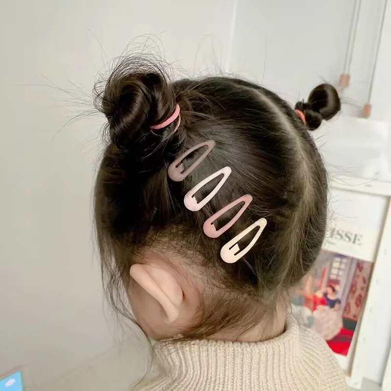 10/20/30/40 New Girls Cute Colorful Waterdrop Shape Hairpins Sweet Hair Clips Kids Barrettes Slid Clip Fashion Hair Accessories