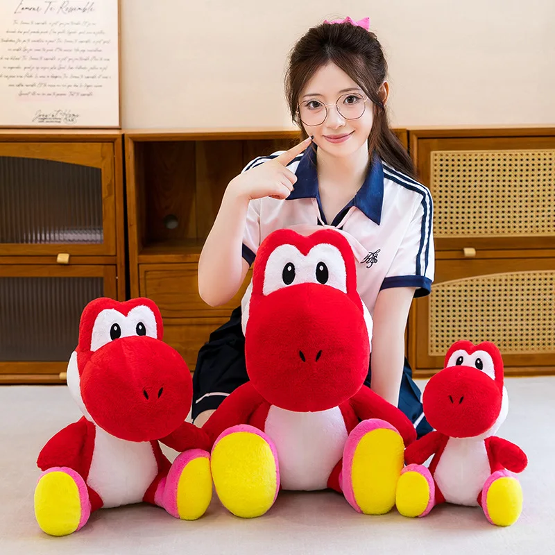 Cute Cherry Blossom Mary Cat Plush Toy Yoshi Dinosaur Cartoon Stuffed Animal for Kids Birthday Christmas Gift 128 characters