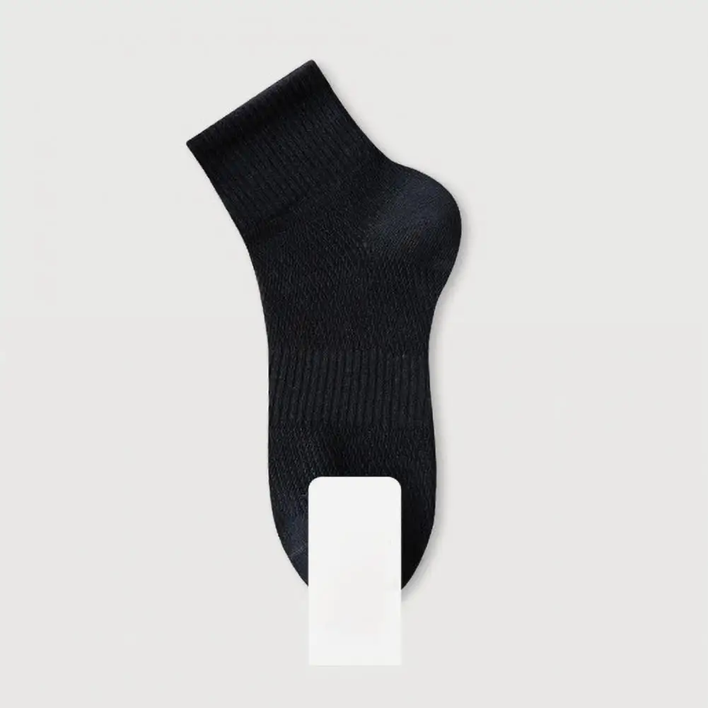 

Mid-tube Socks High Elasticity Anti-slip Men's Cotton Socks Thin Mesh No Odor Sweat-absorption Ideal for Sports Mesh Socks