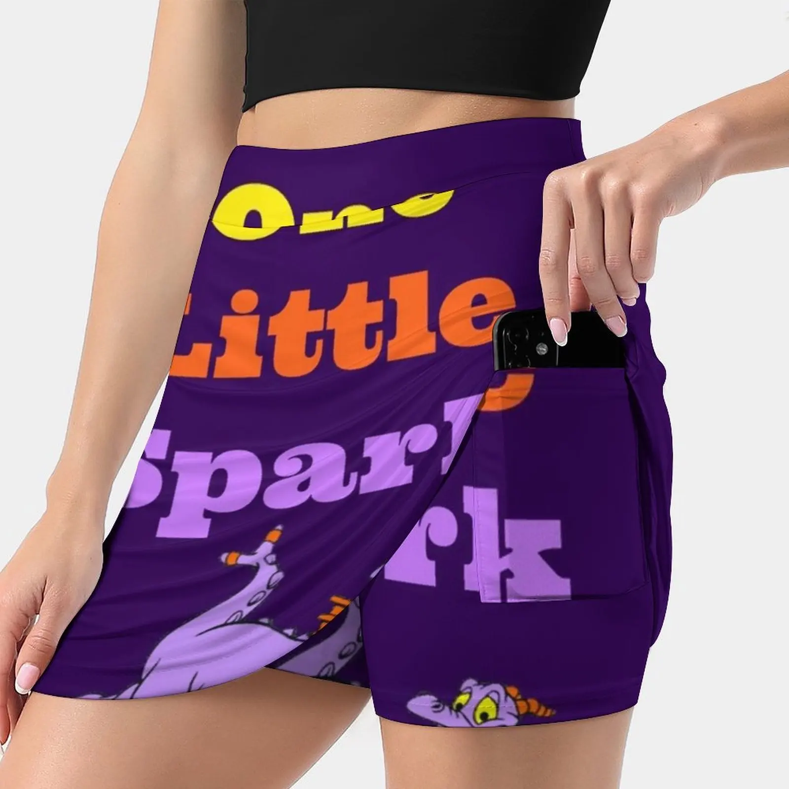 

Figment One Little Spark Laying Down Women's skirt Aesthetic skirts New Fashion Short Skirts Figment Imagination Purple Dragon