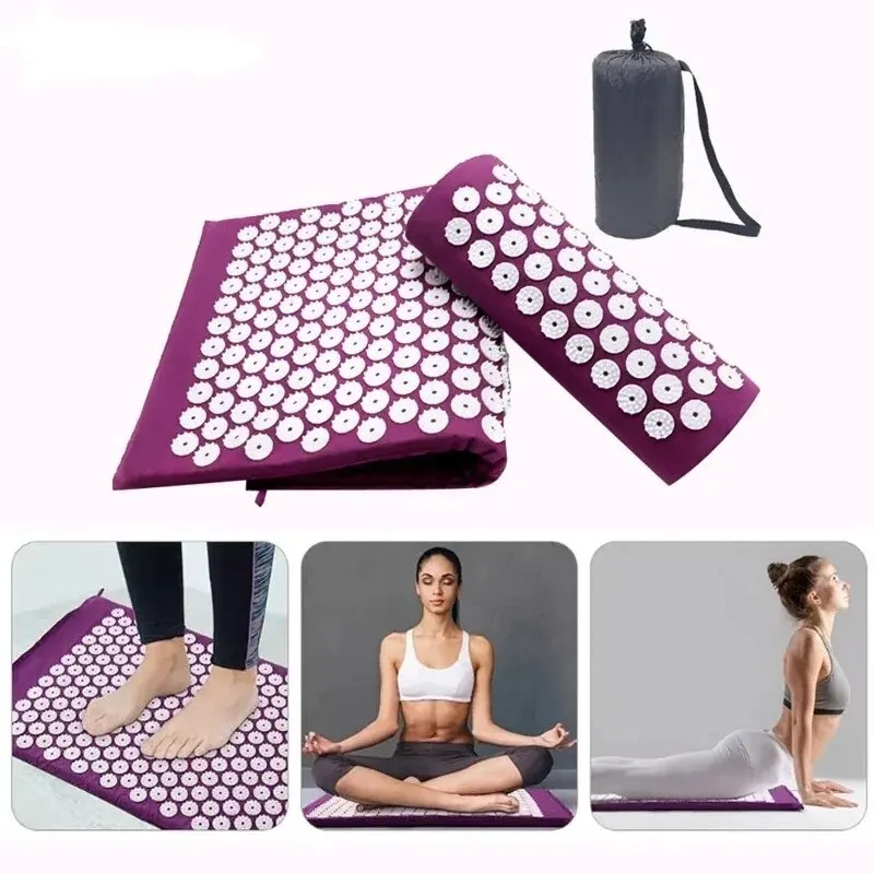 Back and Neck Pain Relief Acupressure Mat and Pillow Set, Chronic Back Pain Treatment - Relieves Your Stress of Lower Upper Back