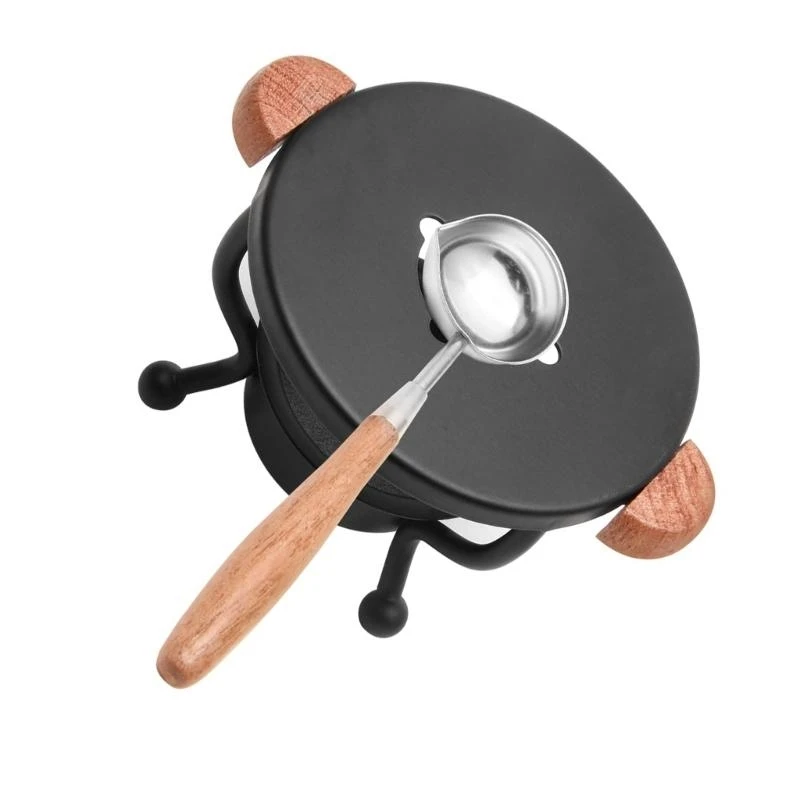 Wax Seal Warmer Wax Seal Furnace Sealing Wax Set with Spoon Wax Melting Pots for Wax Beads KXRE