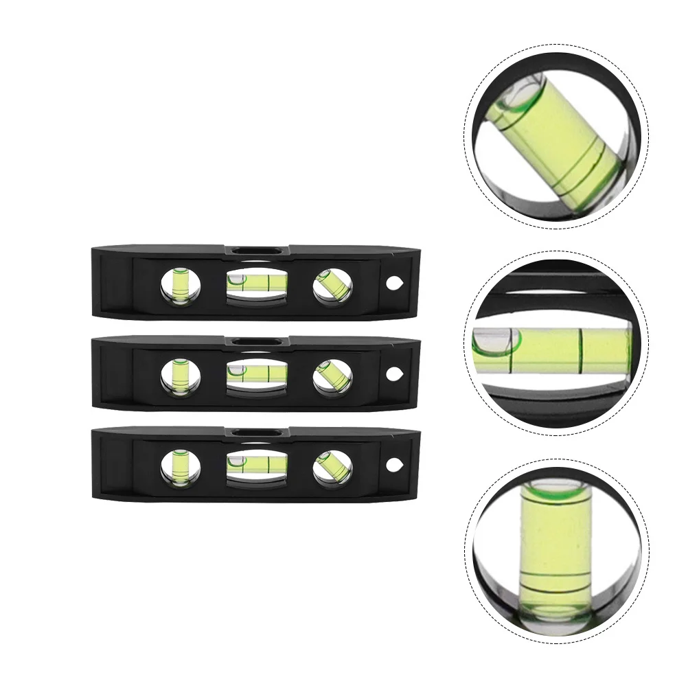 3pcs 6-Inch Magnetic Spirit Abs Shell Transparent Acrylic Bubble Tube Multi-Function Horizontal Ruler Measuring Tool