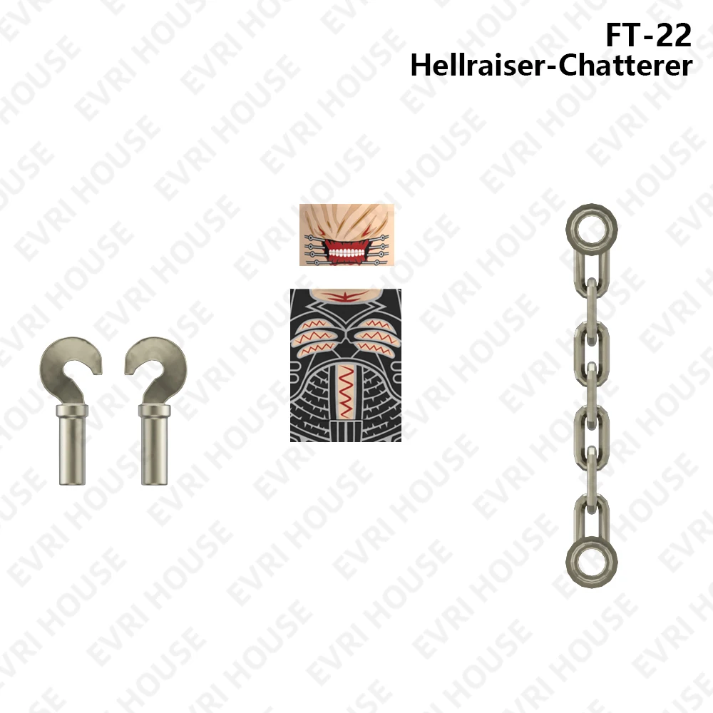 فيلم رعب Hellraiser دمى بنة صغيرة شخصيات الحركة الطوب ملحقات لعب للأطفال FT20-23