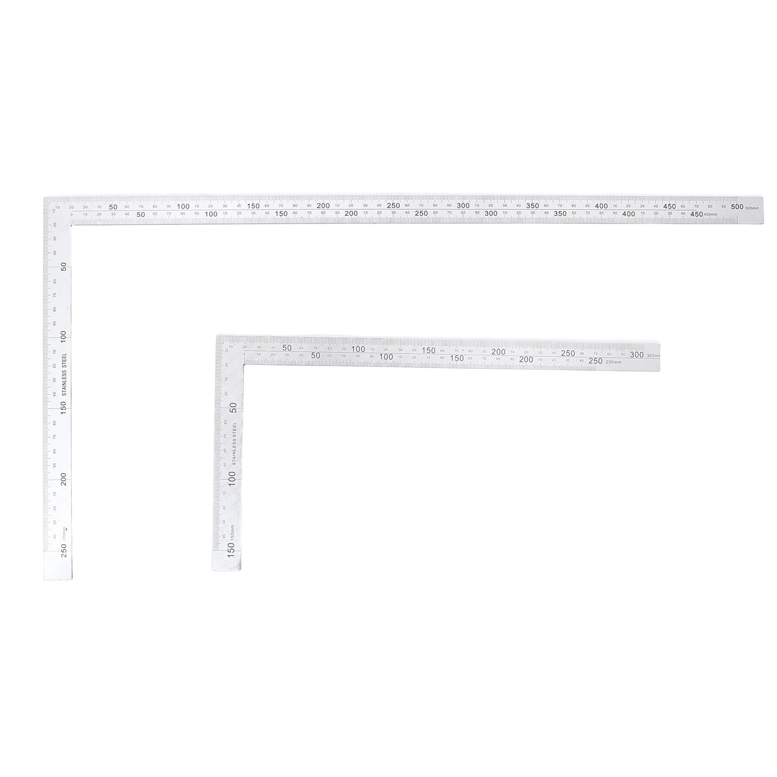 

2Pcs Stainless Steel Woodworking Square Ruler L Shaped 90 Degree Precision Carpenter Measuring Tool Carpentry Square