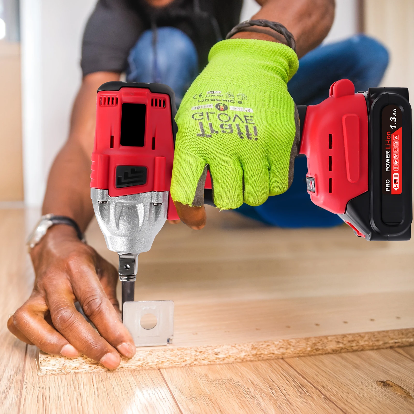 DEWIN Бесщеточный электрический ударный гайковерт 1200N.M Отвертка Аккумуляторный ключ PowerTool для грузовика Makita/Dewalt 18 В Аккумуляторный штифт ЕС