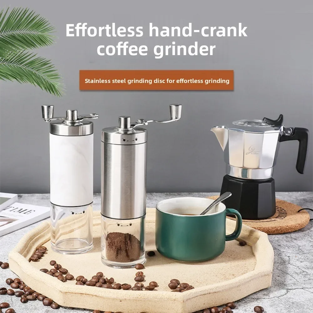 

Ручная кофемолка с текстурой камня, портативная ручная кофемолка, мельница для кофейных зерен, регулируемая грубость для эспрессо, наливания кофе