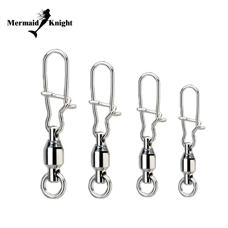 MK Band High Strength Ball Bearing Swivels Crane 20pcs/Bag 100% Steel Snaps Trolling Rigging Copper & Stainless Fishing Accessor