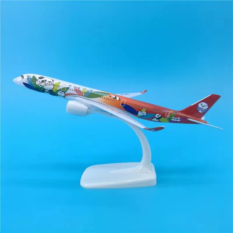 20CM 1/400 A-350 A350 model Sichuan AIRLINES The Captain PANDA Plane with base alloy diecast aircraft plane collectible