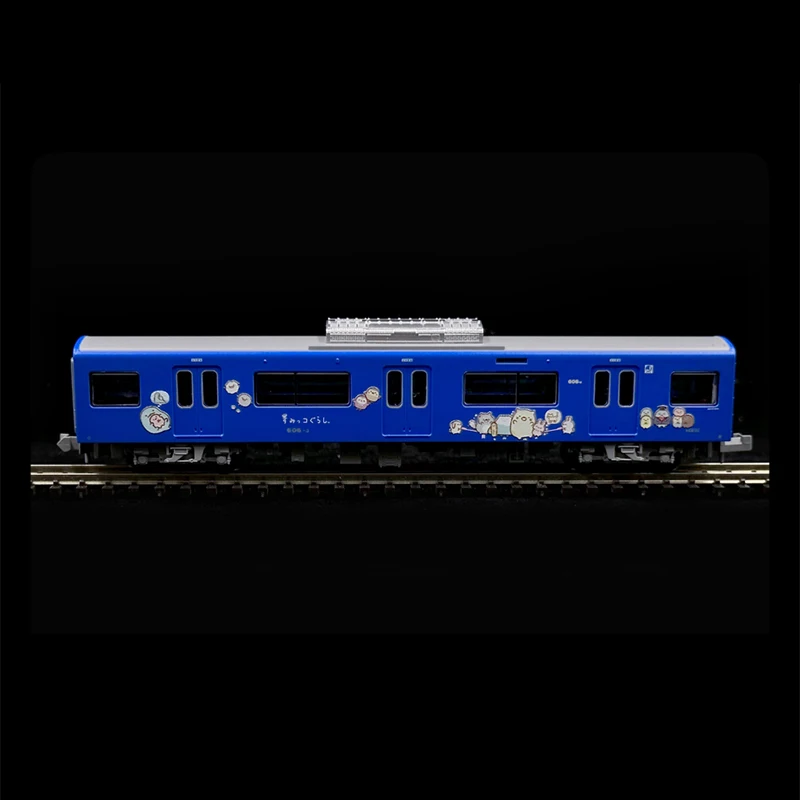 8 Sections 1/150 Train Model N Scale Rail Car A6722 Keikyu 600 Series Blue Corner Buddy Painted Car Model Toy