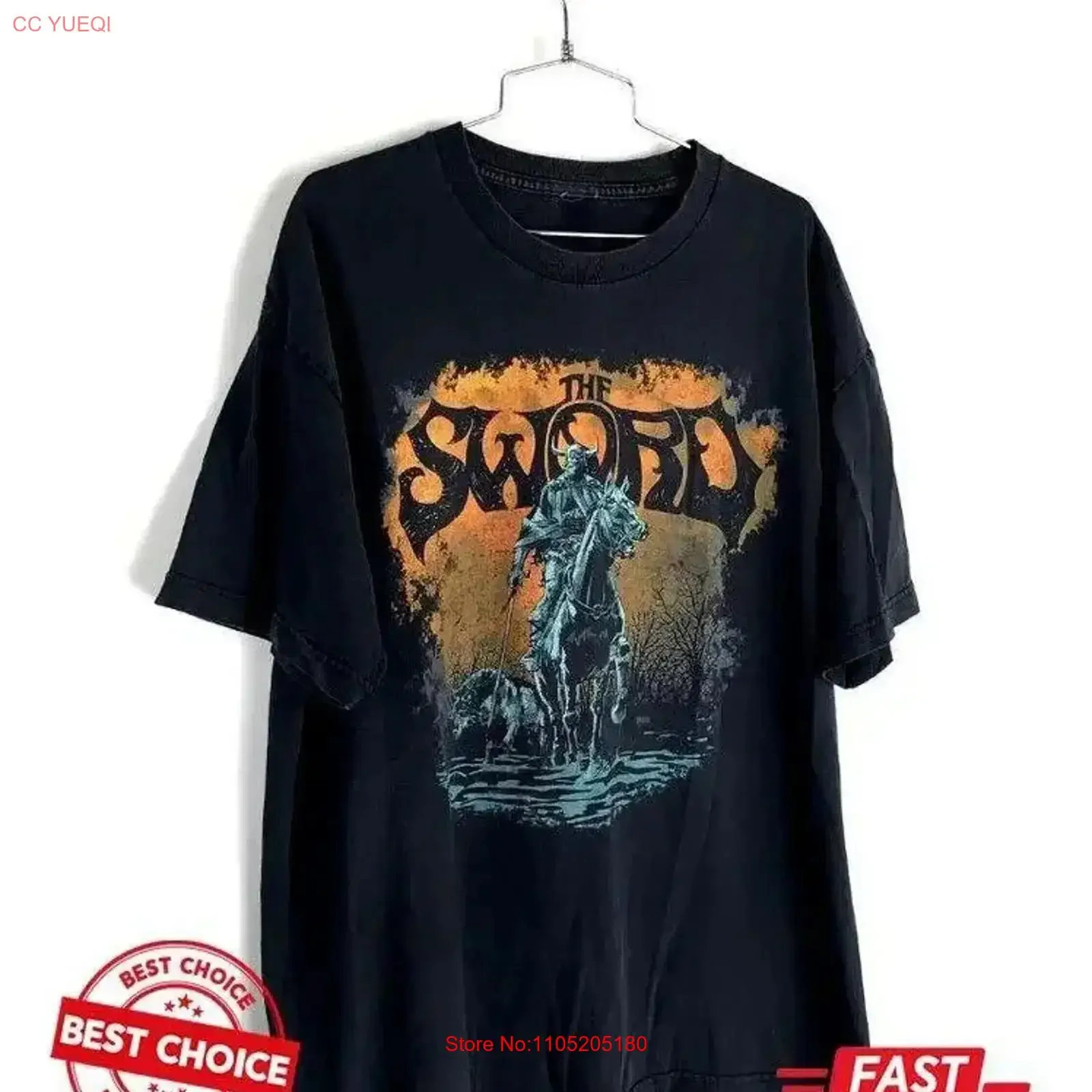 The Sword Band Tour T Shirt Adult BL2 492 vintage Washed Casual homme fashion graphic Slightly Soft Stretched vintage Washed