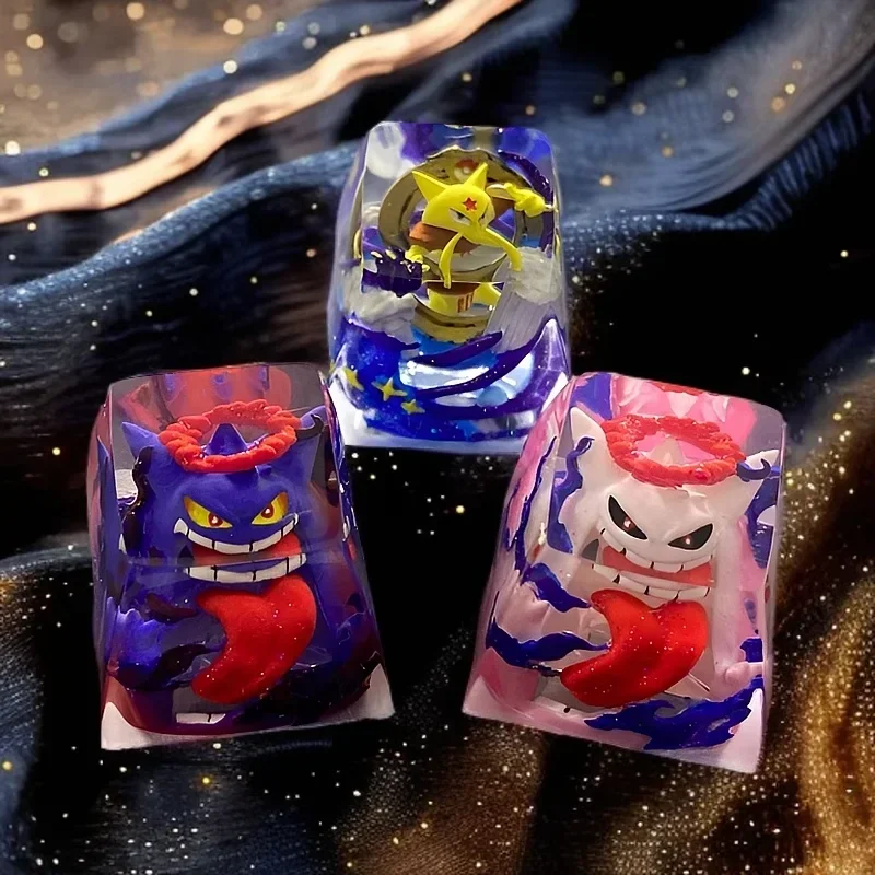 

Pokemon Gengar Blastoise Charizard Metagross колпачки для клавиш на заказ смоляная прозрачная крышка для клавиш механическая креативная компьютерная клавиатура колпачок