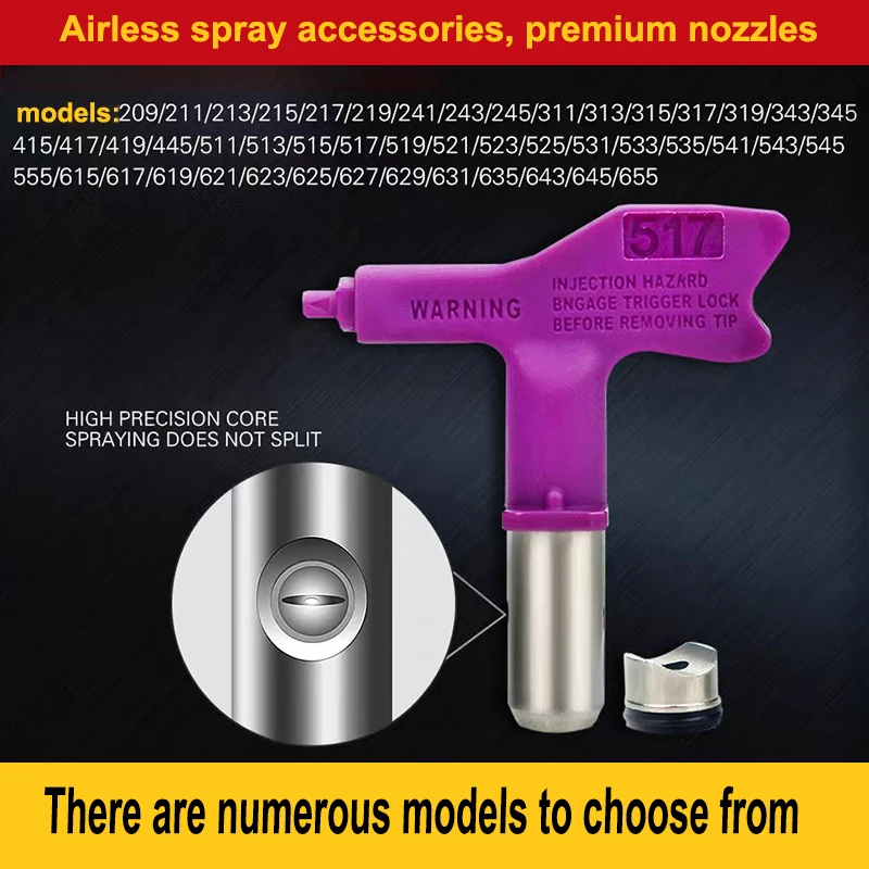 

Airless spray nozzle Various models Reversible spray head Airless sprayer Nozzle head Sprayer parts Spray gun Power tools