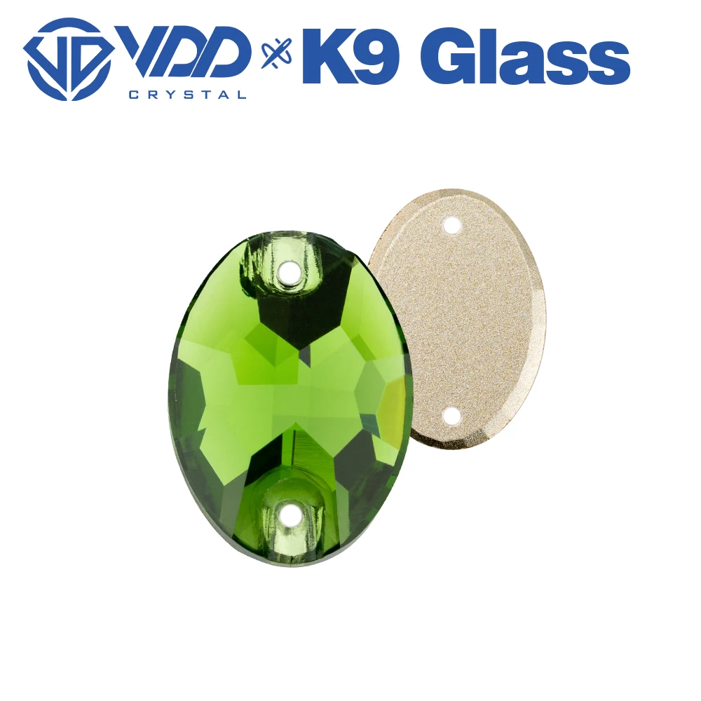 VDD Oval Multiple Colors Top Quality K9 Glass Sew On Rhinestones Crystal FlatBack Sewing Stones For DIY Clothes Accessories