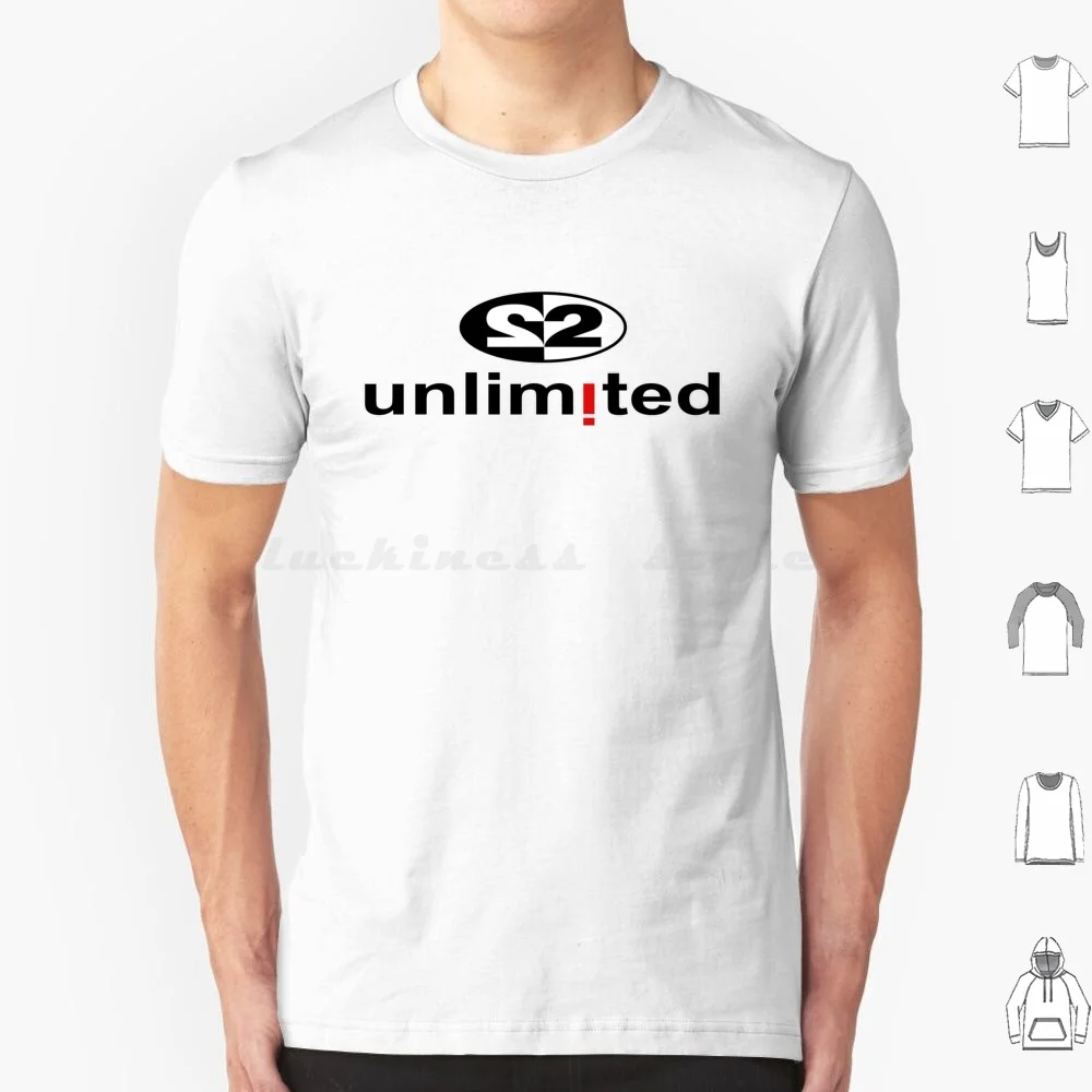 2 Unlimited T Shirt 6Xl Cotton Cool Tee Unlimited 90S Dance Disk Deejay Disc Jockey Dj Clubber Techno Party Disco Retro Retro