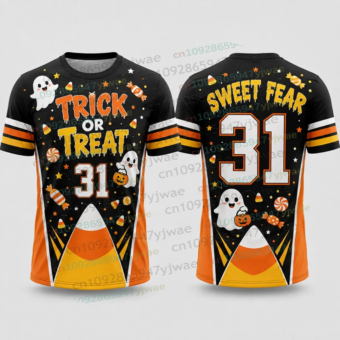 Herbst Halloween T-Shirt Kleidung für Männer und Frauen Kurzarm T-Shirt Kürbis 3D-Druck Harajuku T-Shirt Halloween Cosplay Herrenbekleidung – Detail 10