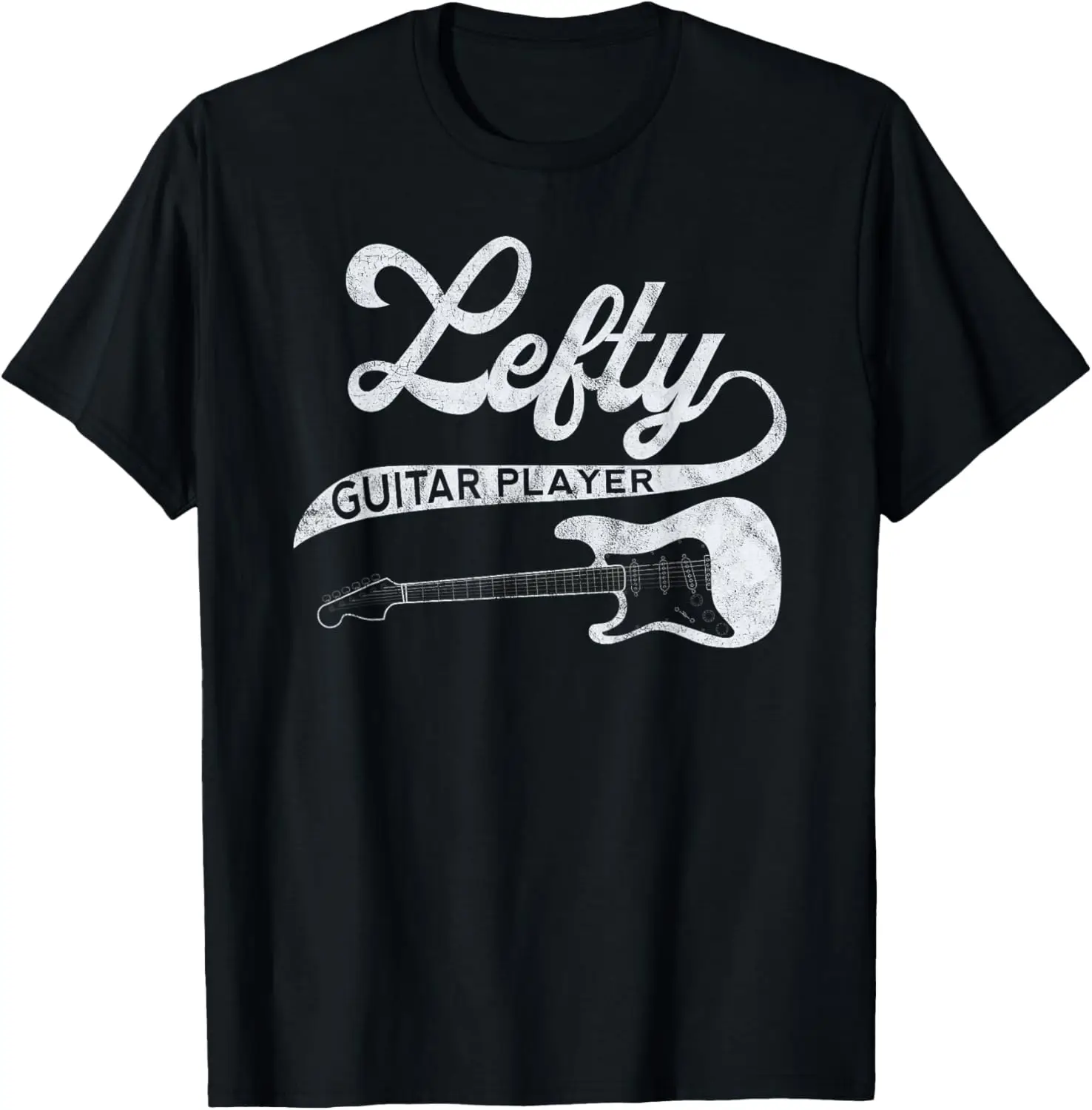 

Left Handed Guitarist Lefty Guitar Player Retro Band Member T-Shirt