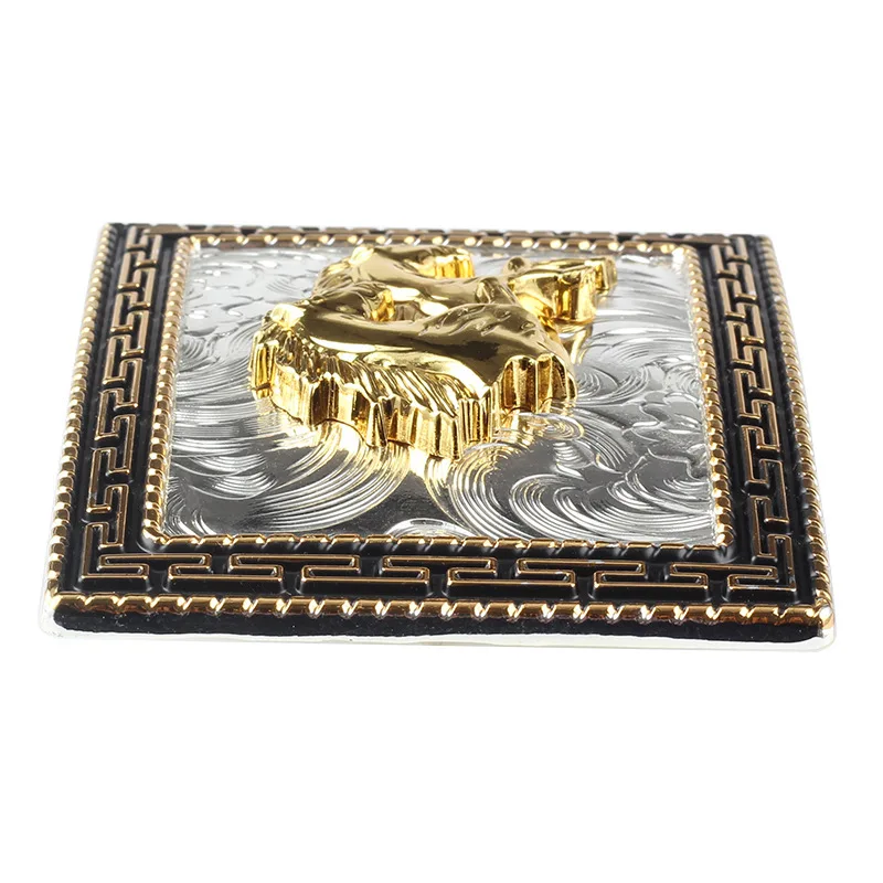 Rectangular Horse Belt Buckle Cowboy Equestrian Belt Accessories