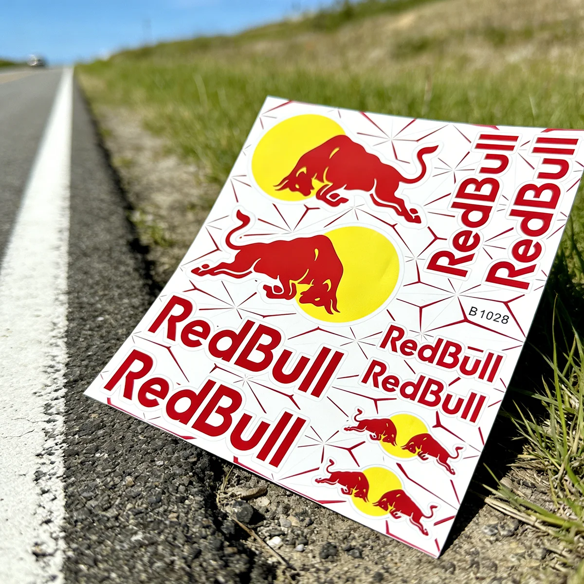 

Red Bull Reflective Logo Universal Tank Sticker For Honda Suzuki Kawasaki BMW Motorcycle Decal