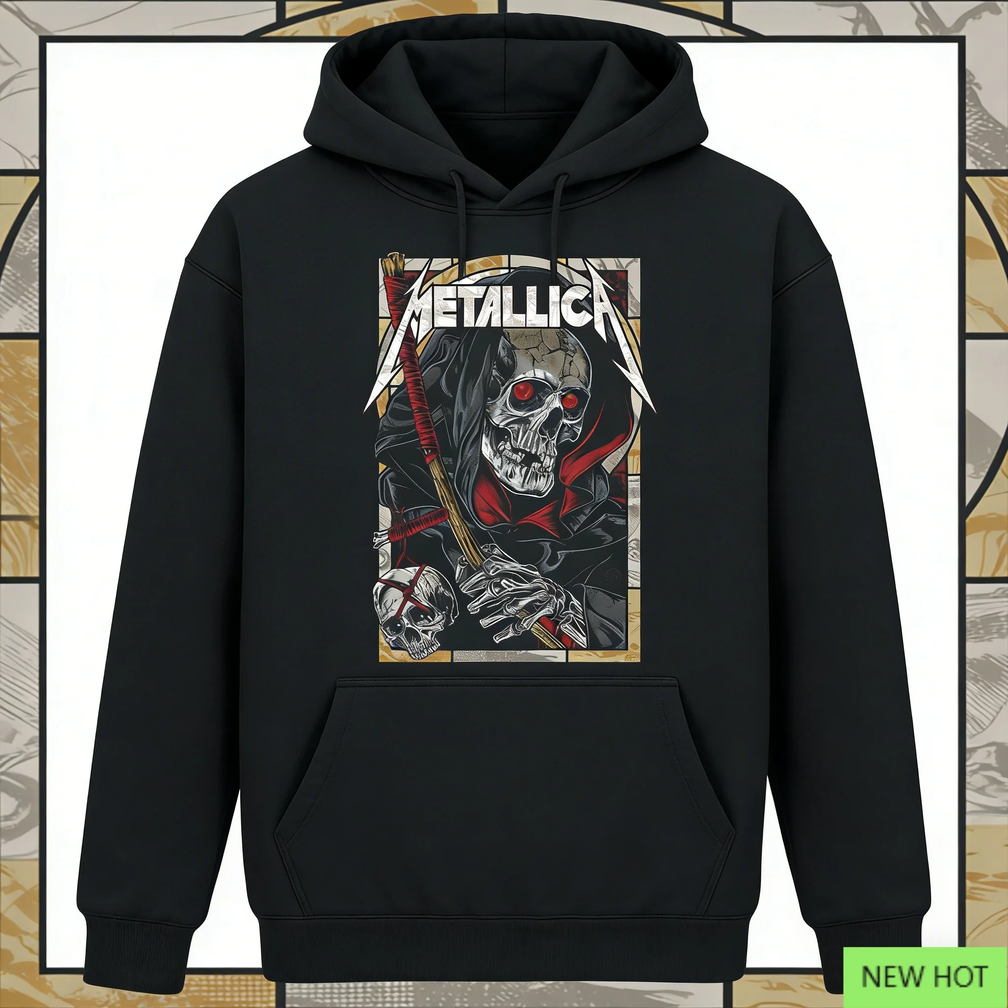 

Толстовка Metallica Grim Reaper, толстовка Thrash Metal, идеально подходит для поклонников Who Love American Thrash Metal и Dark Hardcore Vibe