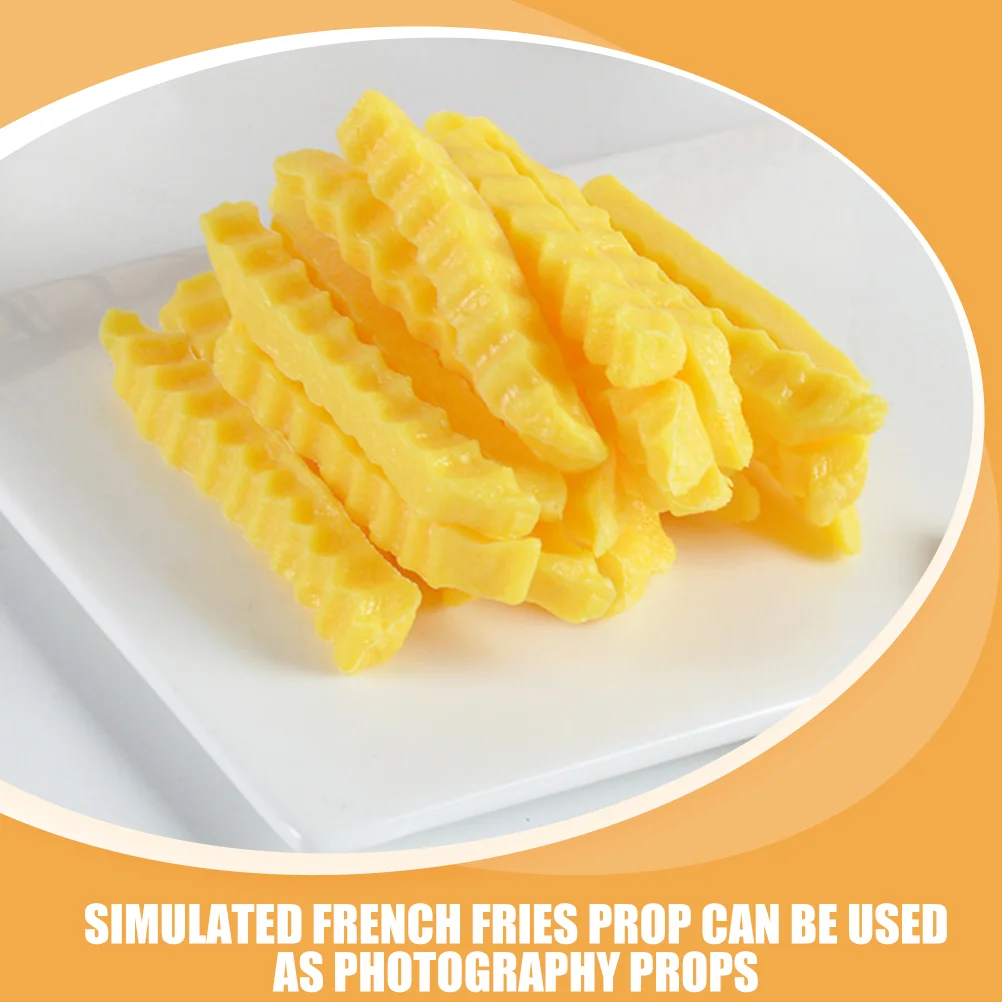 12 Pcs Simulated Corrugated French Fries Artificial for Display Faux Decoration