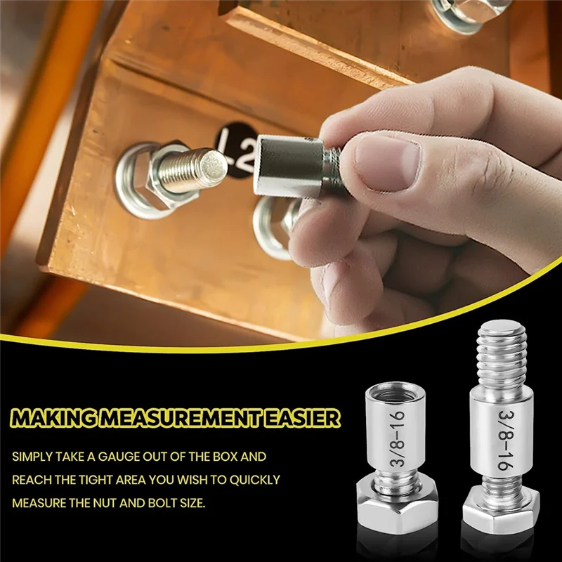 

T61C_26Pcs Перевертка гаек и болтов - Калибр резьбы