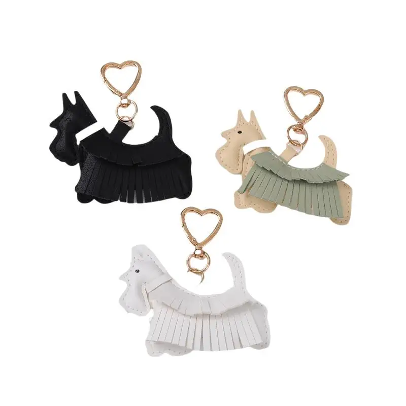 Trendiger Schlüsselanhänger mit Schnauzer-Motiv aus PU-Leder, einzigartiges Auto-/Taschen-Accessoire, niedliches Ornament für Hundeliebhaber – Detail 6