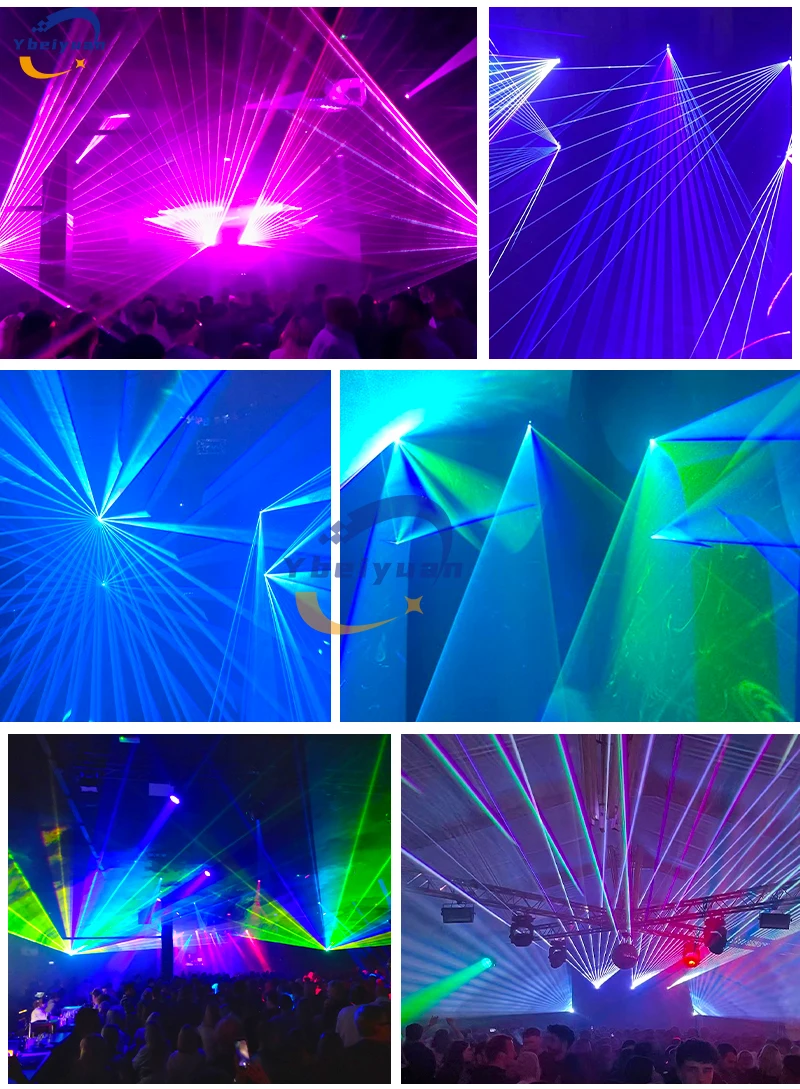 15W Vollfarbige RGB-Animations-Laserbeleuchtung ILDA, RJ45, DMX, Mobile App-Steuerung Bühnenlaser für Disco, DJ, Bar, Hochzeit, Party – Detail 11