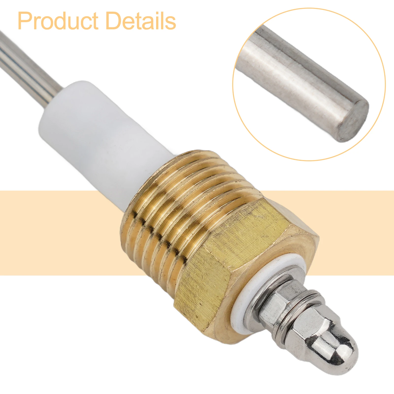G1/2" Water Level Pin Liquid Indicator Electrode Probe 4.4x342mm F Steam Boiler Steam Boiler Water Level Needle Liquid Indicato