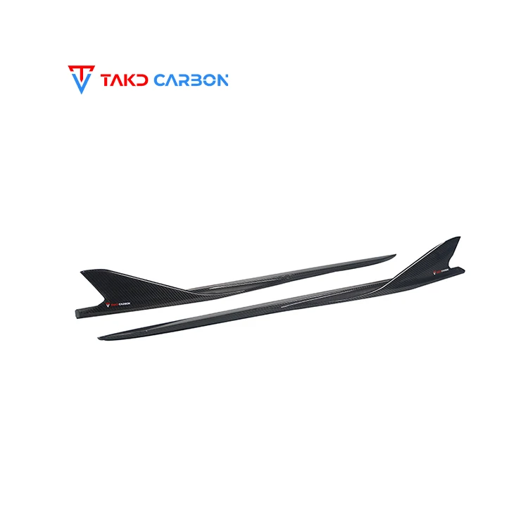 

TAKD Carbon Real Car Data Development Universal Rear Spoilers Dry Carbon Fiber Side Skirts Extensions for bmws 4 Series G22 G28
