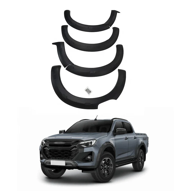 ABS MATTE BLACK OEM design  ARCH FENDER FLARE FOR Isuzu DMAX 2024 2021-2023 ACCESSORIES