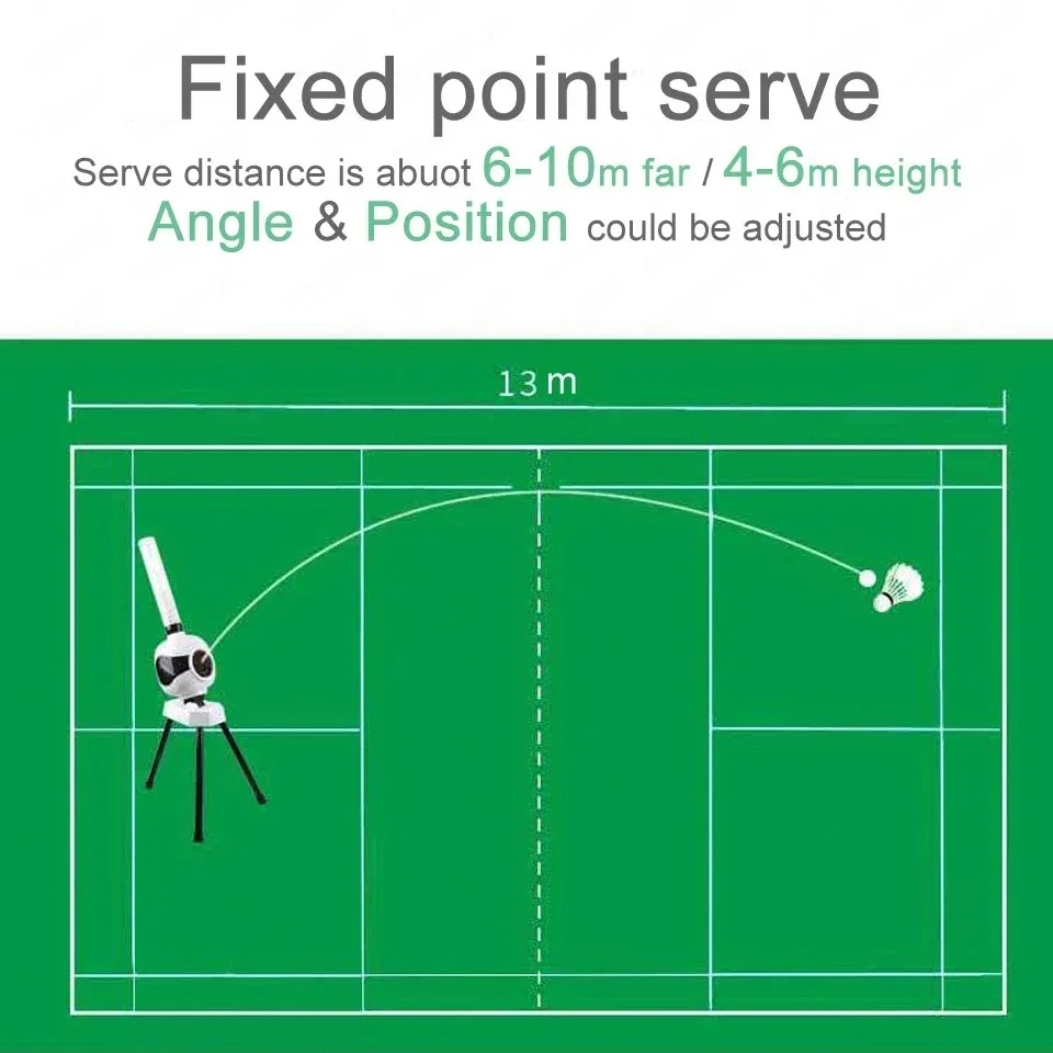 Badminton Automatic Serve Machine Intelligent Single Sparring Trainer Household Indoor Children One Person Play Transmitter