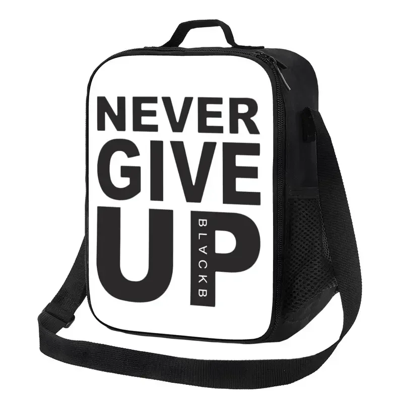 

Never Give Up Thermal Insulated Lunch Bags Resuable Lunch Container for Kids School Children Multifunction Bento Food Box