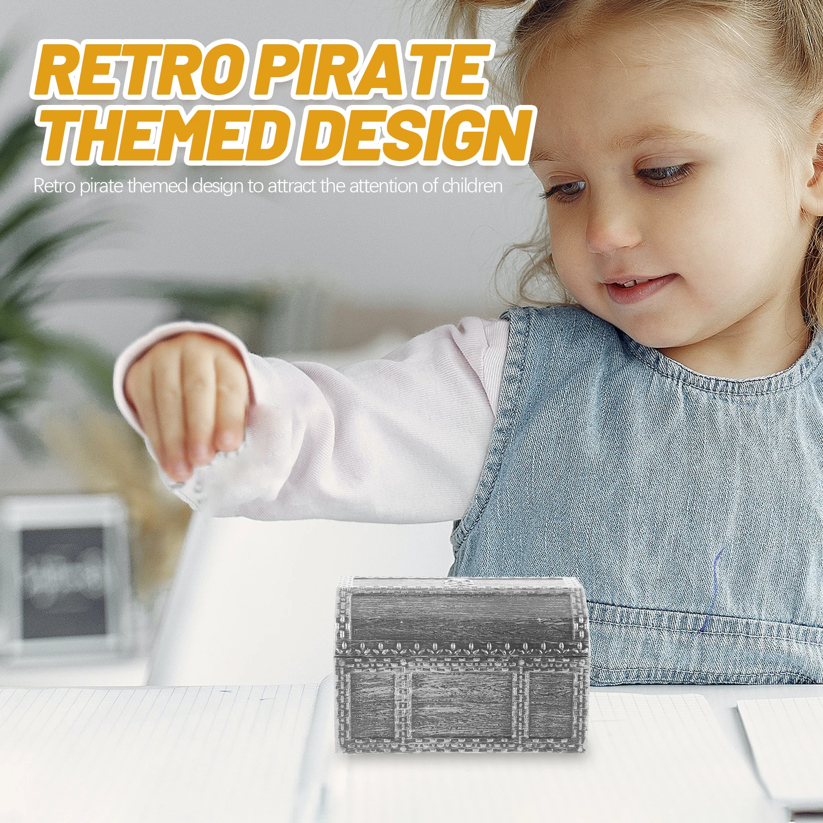 

s Miniature Pirate Treasure Box Toy Chest Plastic Safe Halloween Birthday Decorations Small Gift Box Storage