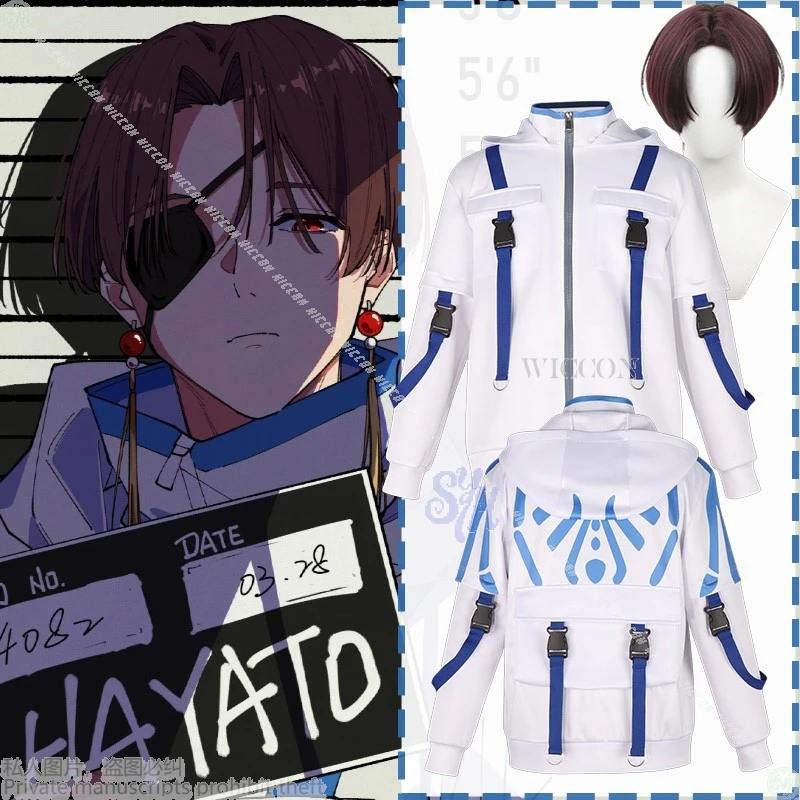 Anime rompevientos quilla Shingo Cosplay Natori Takeru Kongo Shyu Kirishima disfraz Sudadera con capucha azul blanco Punk Y2k moda Halloween