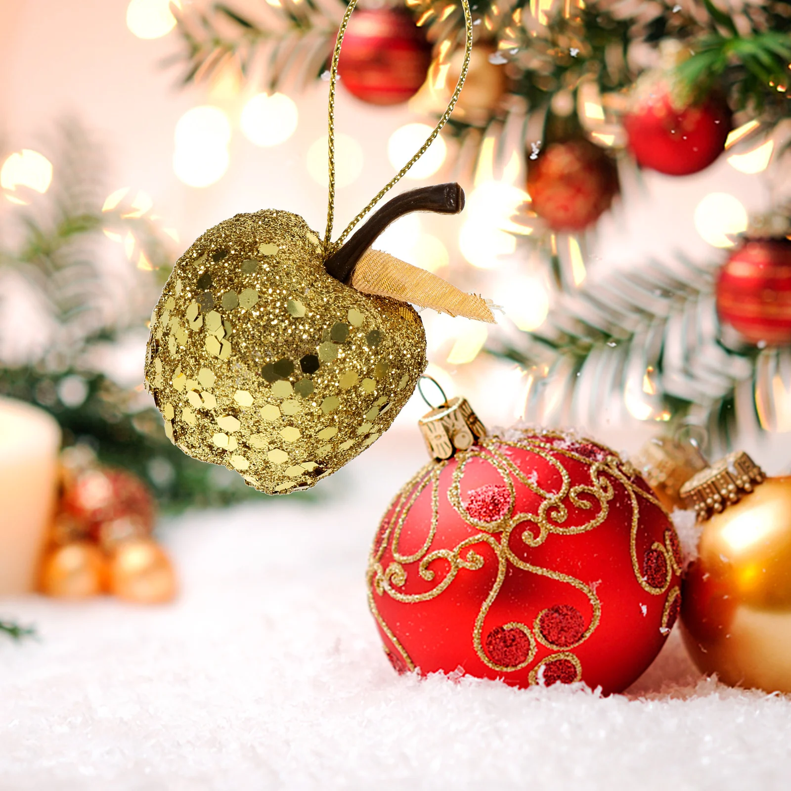 

20Pcs Christmas Ornament Set Joyful Festive Hanging Decor for Tree Indoor Xmas Party Nursery Theme