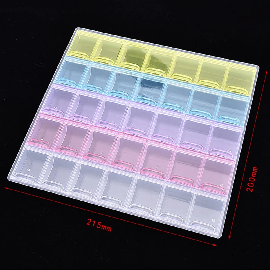 28 Grids 5D DIY Diamond Painting Tools and Accessories Storage Box Jewelry Rhinestones Container Organizer Case