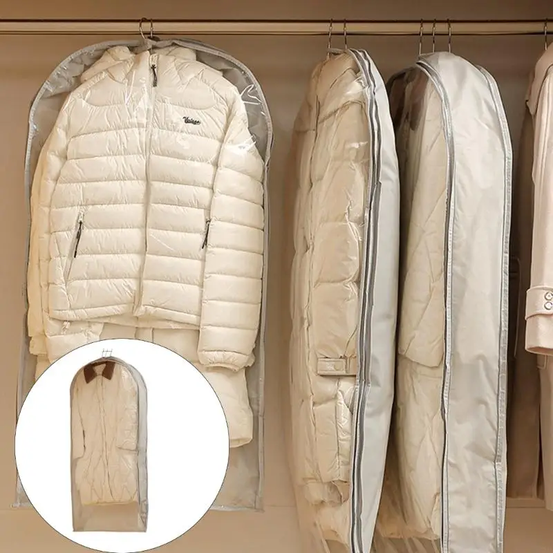 Seasonal Wardrobe Organiser Transparent Compression Bag Winter Coat Storage Solution Home Travel Essential 87HA