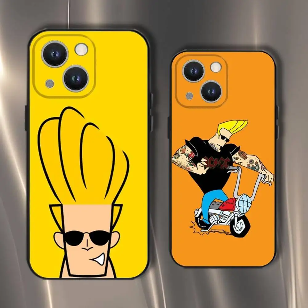 

Anime Johnny Bravo Phone Case For iPhone 16,15,14,13,12,11,Pro,XS,Max,XR,Plus,E,SE4,Mini Black Soft Cover