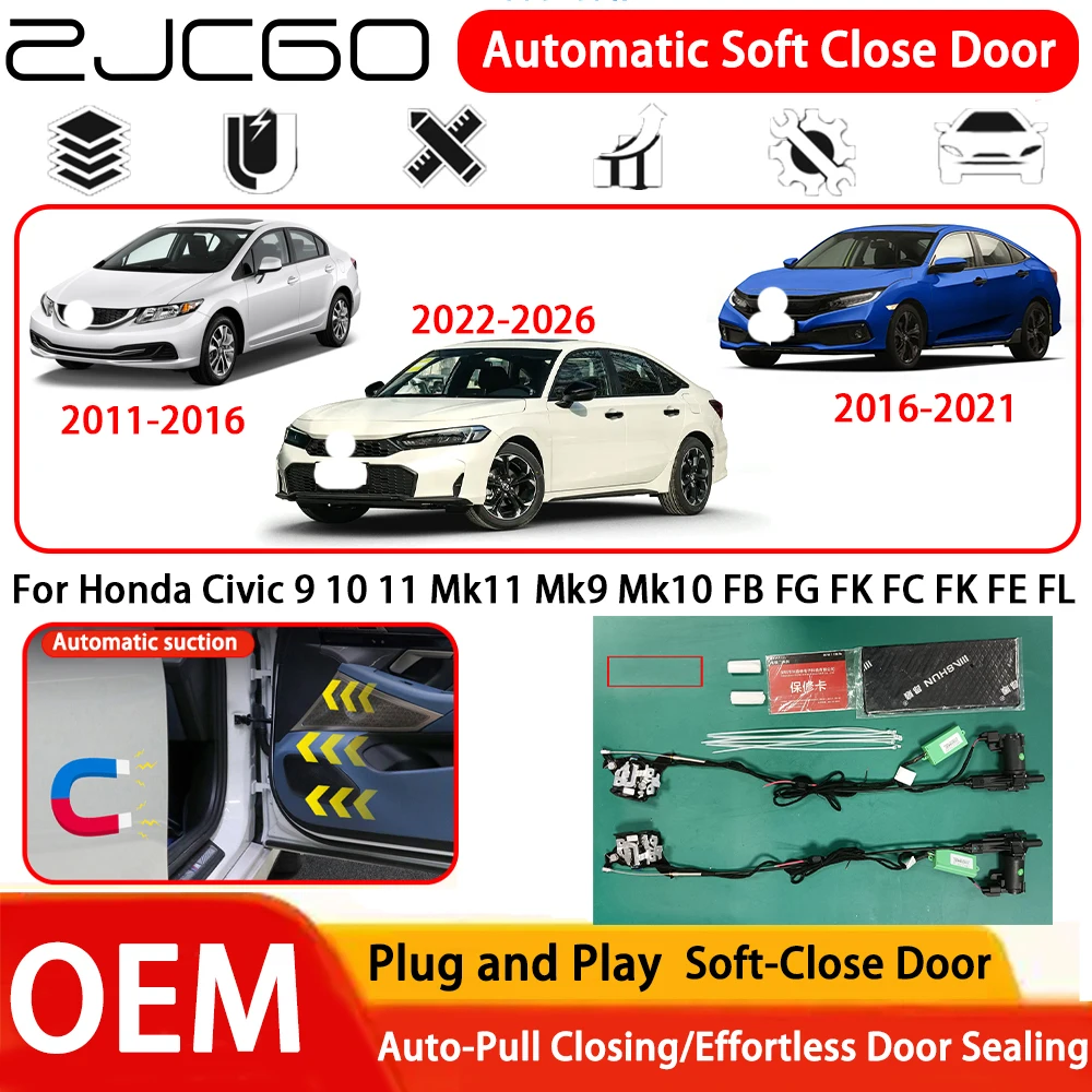 

Система автоматического электрического плавного закрывания дверей OEM Plug and Play для Honda Civic 9, 10, 11, Mk11, Mk9, Mk10, FB, FG, FK, FC, FE, FL