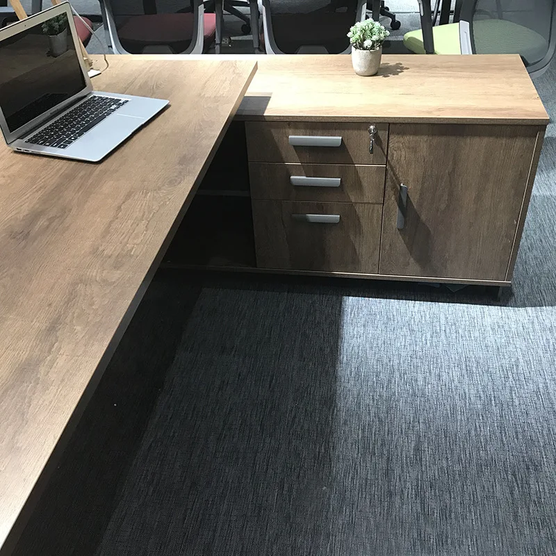 طاولة رئيس بسيطة وحديثة، مكتب مدير، زاوية واحدة على الطراز الصناعي، طاولة تحويل كبيرة، مكتب مشرف جديد، مكتب كمبيوتر #3