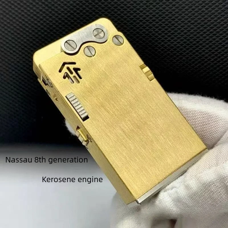 Handmade brass 8th generation automatic ignition mechanical armored dragon tongue lighter one-click ejection fuel lighter