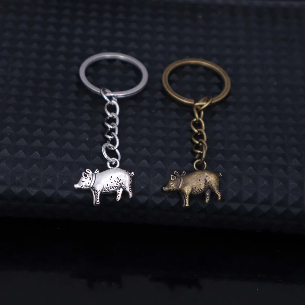 New trendy zinc alloy zodiac pig pendant keychain - simple and versatile accessory for keychains, suitable for various occasions