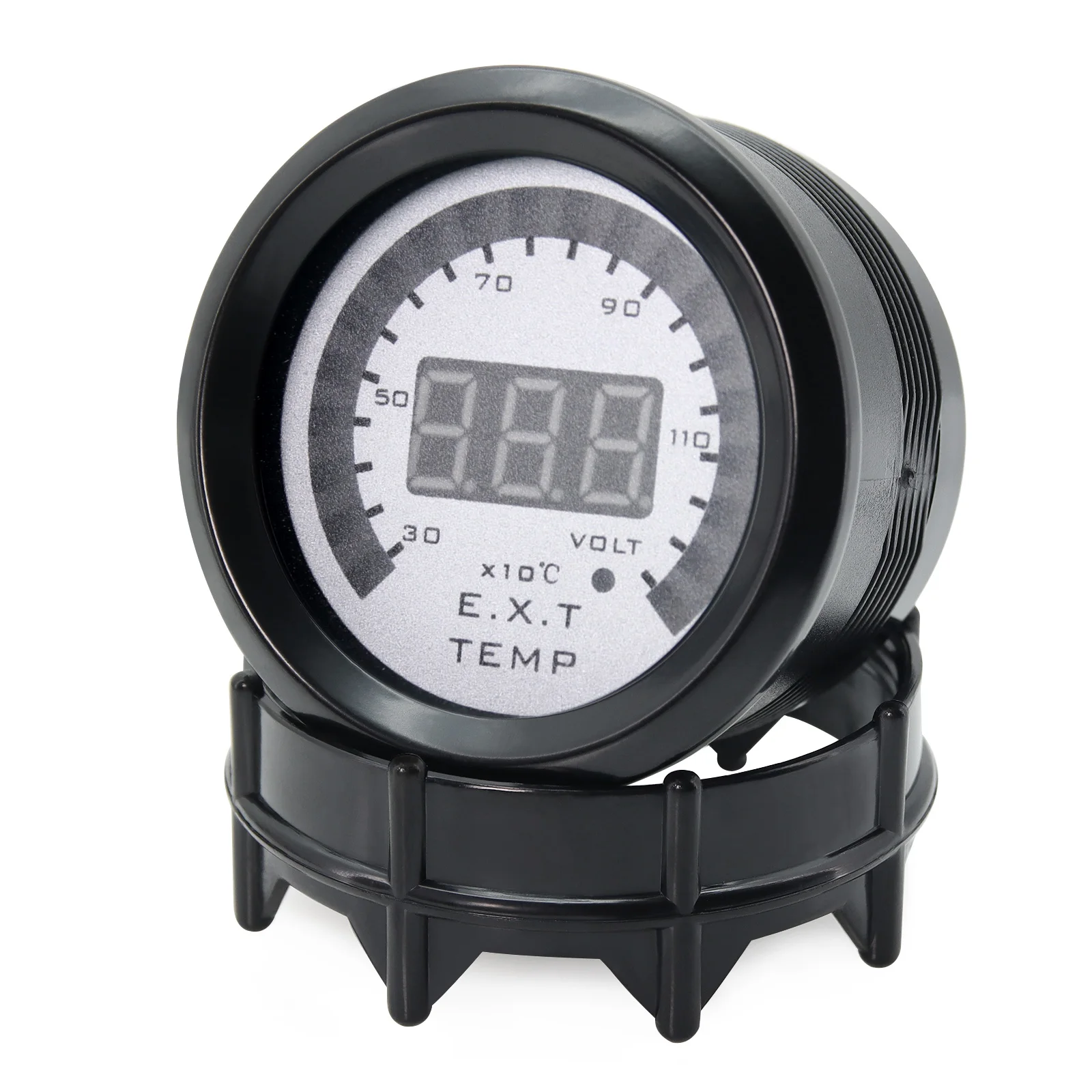Digital 52mm ETG Auto Car 0~130×10℃ Exhaust Temp Gauge Exhaust Gas Temp Sensor with EXT Temperature Sensor Gasoline Engine 12V