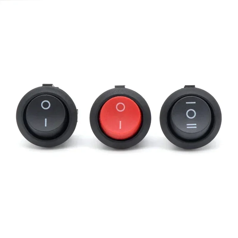 KCD1 Round Rocker Switch 2/3Pin ON-OFF-ON 2/3 Position 6A/250VAC 10A/125VAC SPST 23mm LED Car Push Button Switches